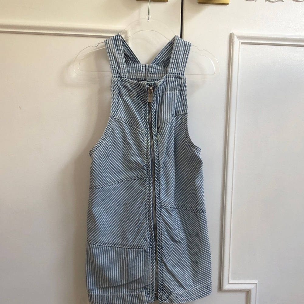 GAP Kids Blue Striped Overalls